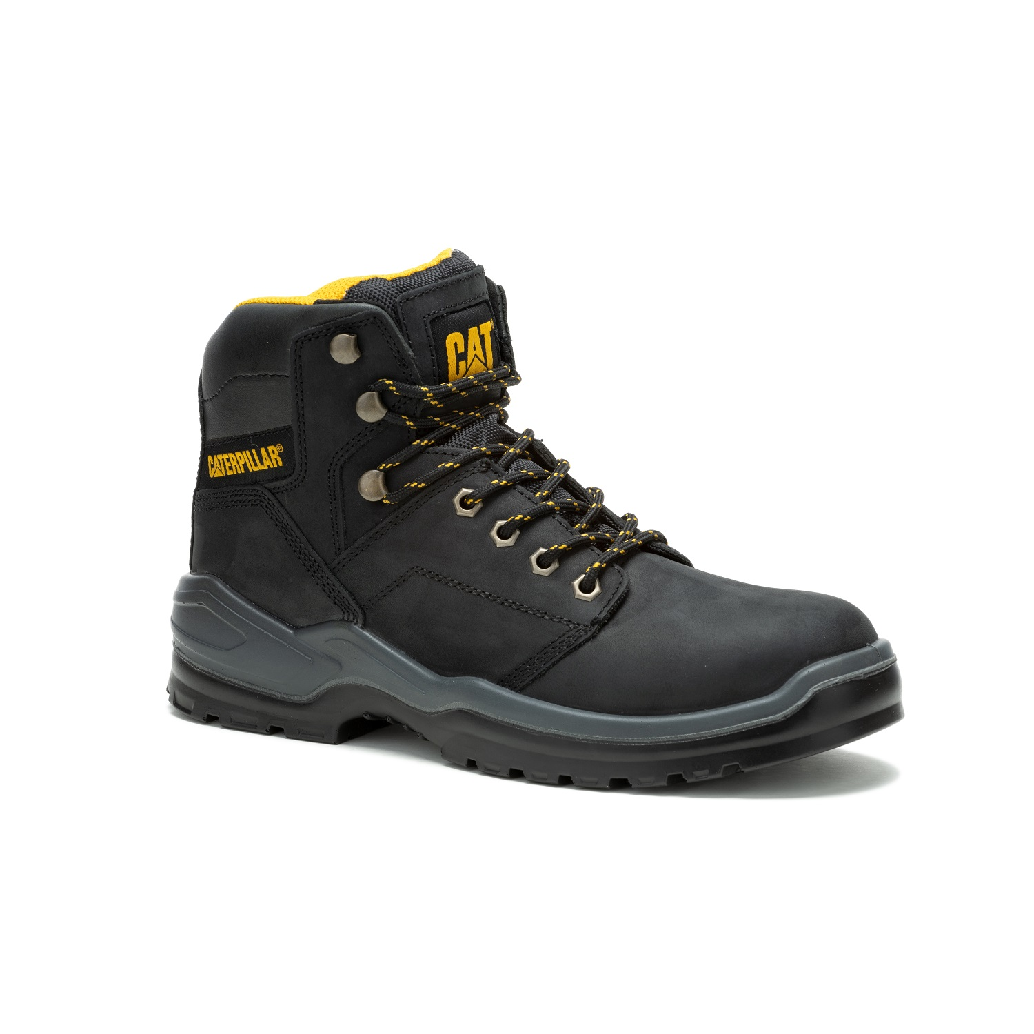 slide 2 of 4, Caterpillar Men's Striver Steel Toe Work Boot, Black, Size 12, Size 12