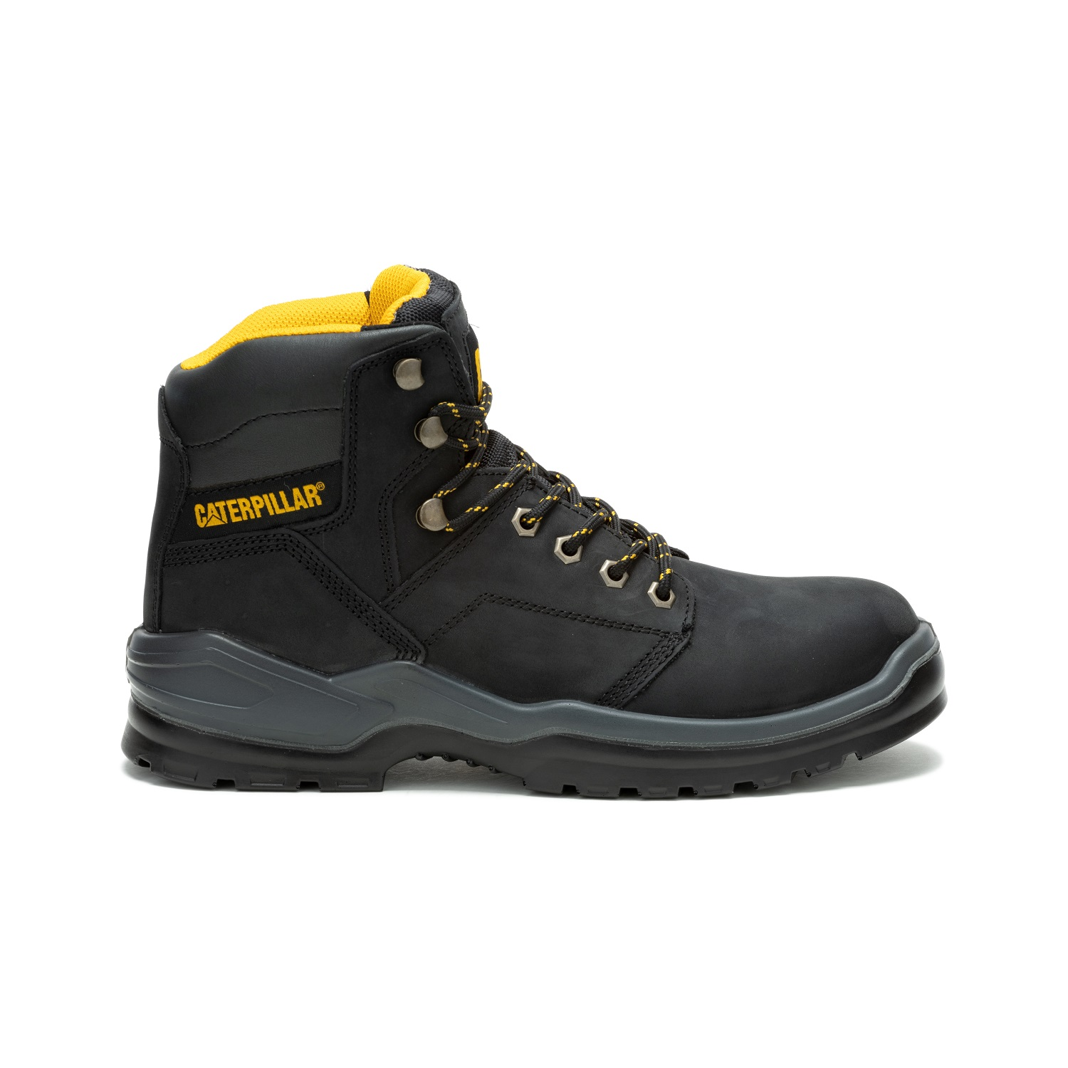 slide 3 of 4, Caterpillar Men's Striver Steel Toe Work Boot, Black, Size 12, Size 12