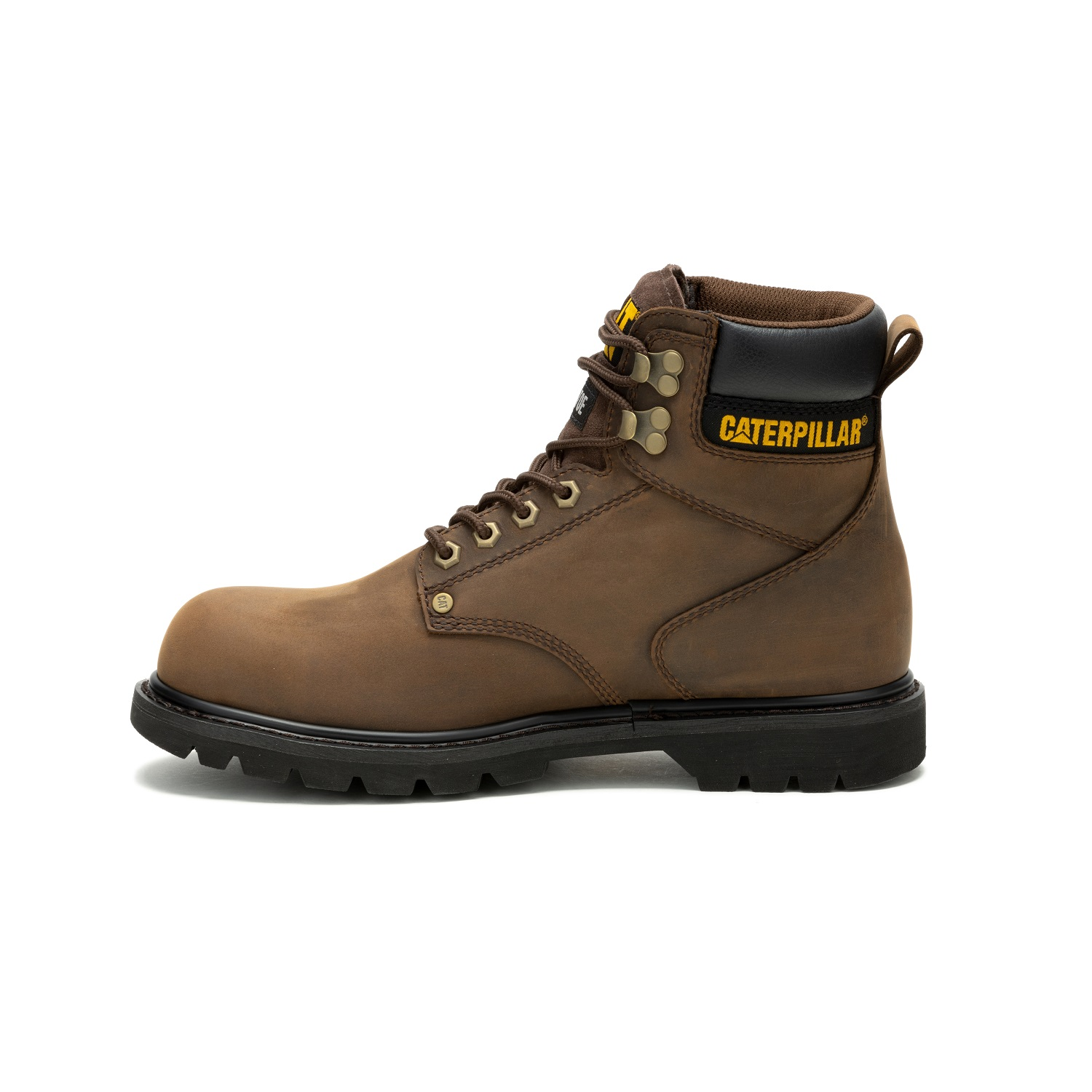 slide 6 of 6, Caterpillar Men's Second Shift Waterproof Steel Toe Work Boot, Dark Brown, Size 8.5, 1 ct