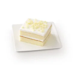 White Iced Cake Slice - Each