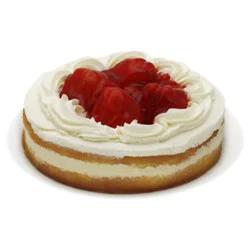 Fresh Strawberry Boston Cream Cake 8 Inch 1 Layer - Each