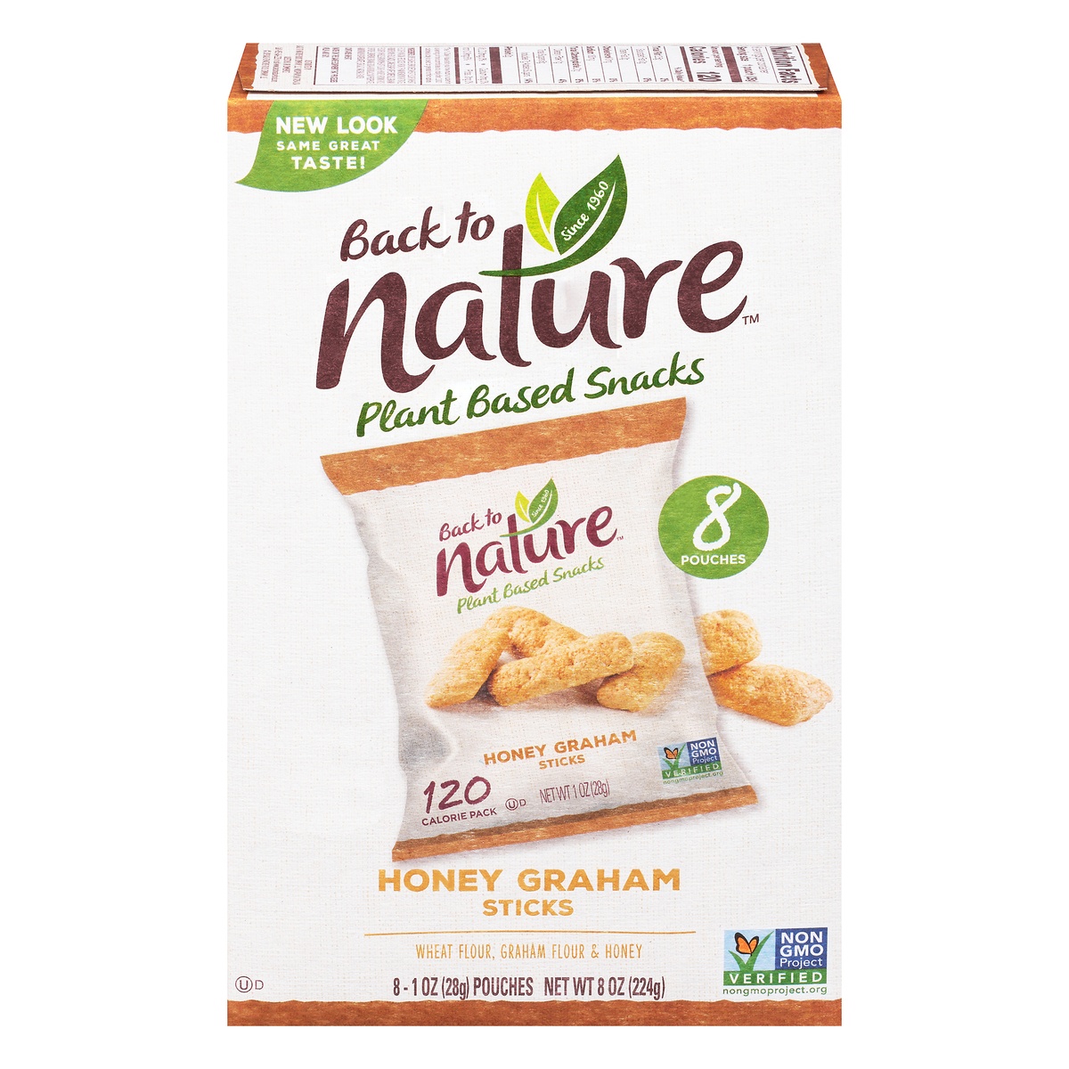 slide 1 of 1, Back to Nature Honey Graham Snacks Grab Go Bags, 8 oz