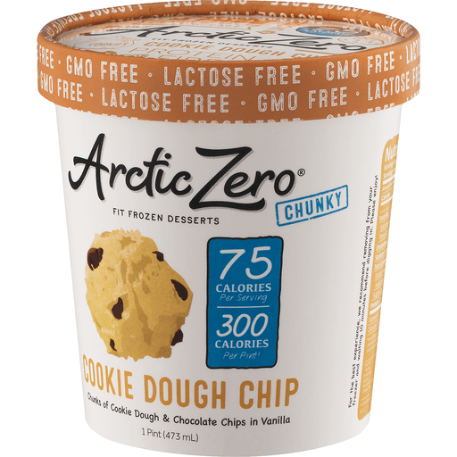 slide 3 of 9, Arctic Zero Non-Dairy Frozen Dessert Cookie Dough Chunk, 1 pint