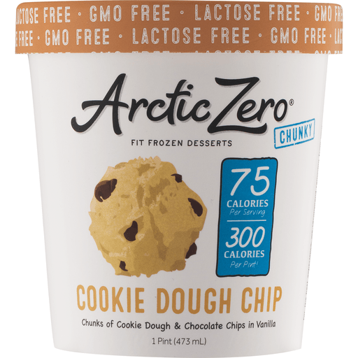 slide 4 of 9, Arctic Zero Non-Dairy Frozen Dessert Cookie Dough Chunk, 1 pint