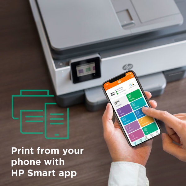 slide 8 of 10, HP Officejet Pro 9015E All-In-One Wireless Color Printer With HP+ (1G5L3A), 1 ct