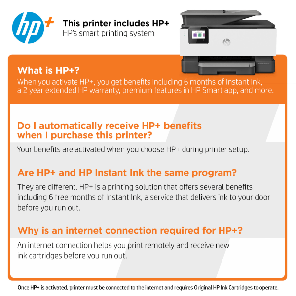 slide 3 of 10, HP Officejet Pro 9015E All-In-One Wireless Color Printer With HP+ (1G5L3A), 1 ct