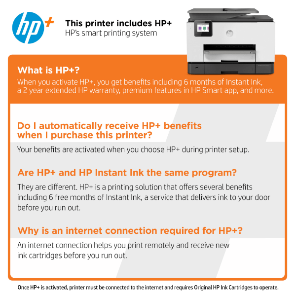 slide 8 of 10, HP Officejet Pro 9025E All-In-One Wireless Color Printer, With HP+ (1G5M0A), 1 ct