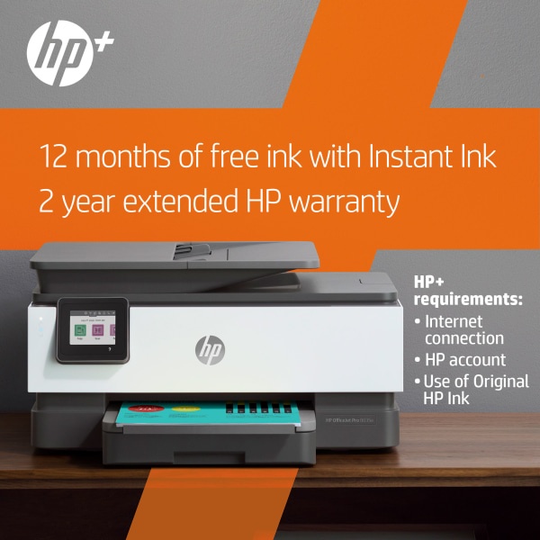 slide 4 of 10, HP Officejet Pro 8035E Wireless Inkjet All-In-One Color Printer With HP+, Basalt, 1L0H6A#B1H, 1 ct