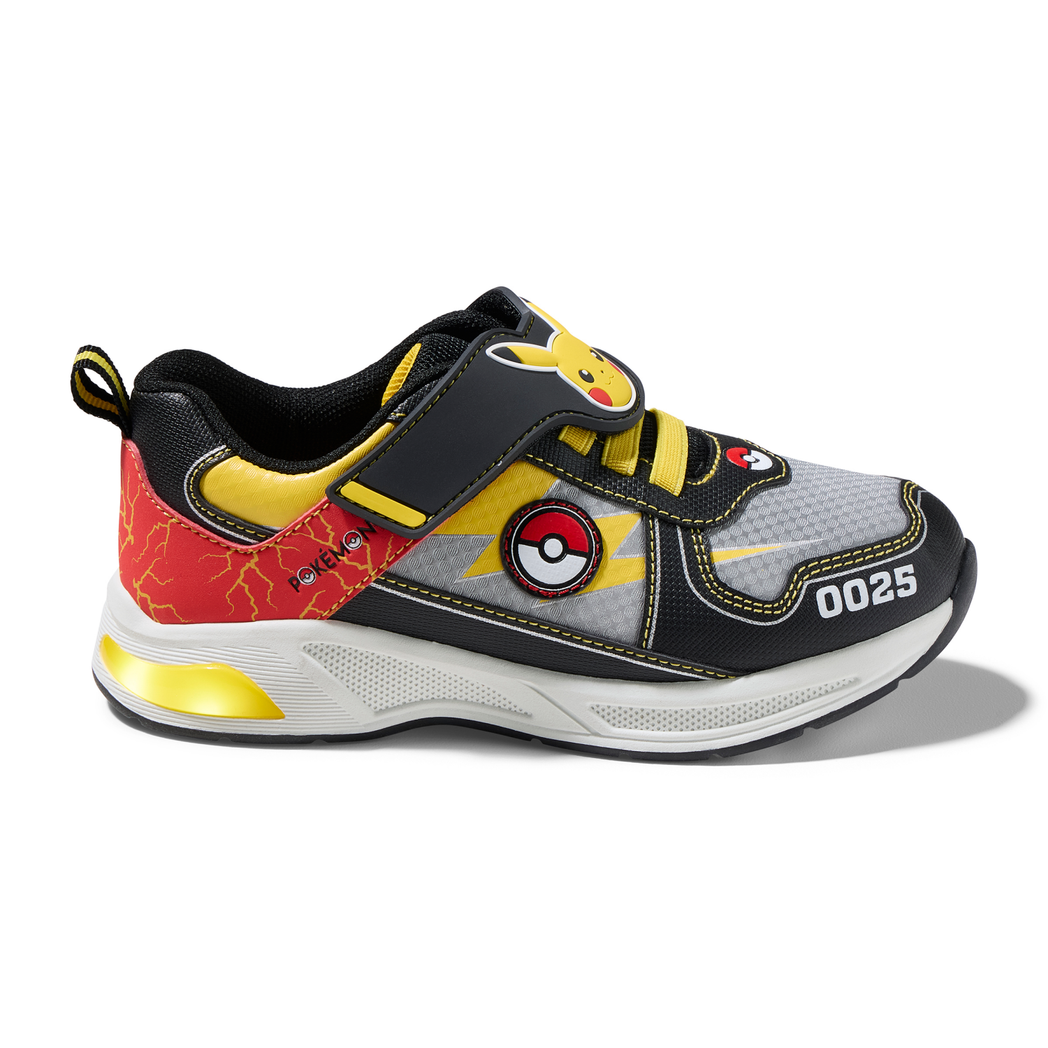 slide 5 of 6, Pokemon Boys Pikachu Athletic Shoes, Gray, Size 11, Size 11