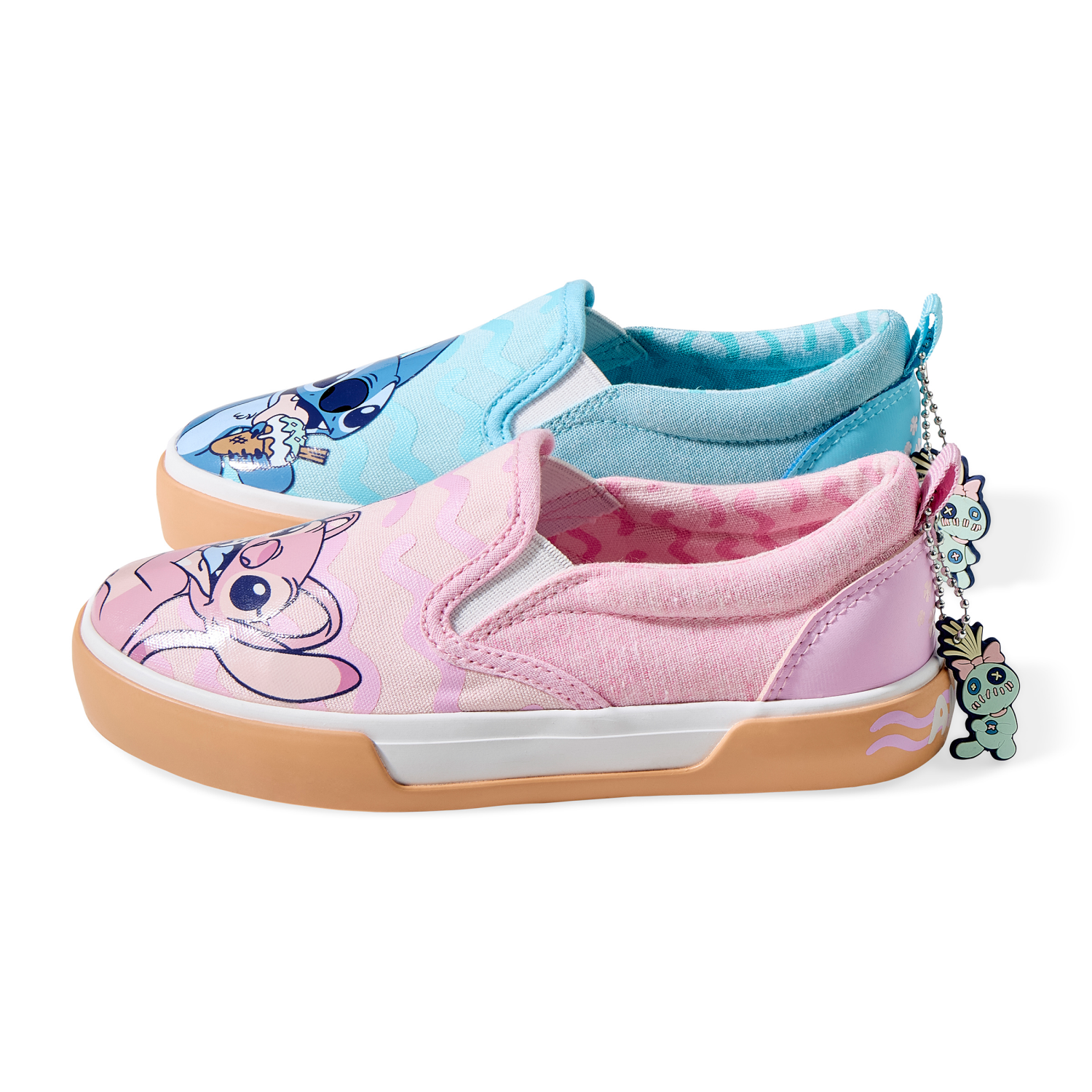 slide 4 of 6, Disney Girls Lilo & Stitch Slip On Shoes, Blue/Pink, Size 11, Size 11