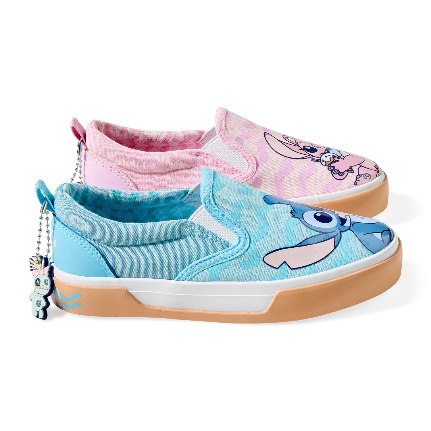 slide 5 of 6, Disney Girls Lilo & Stitch Slip On Shoes, Blue/Pink, Size 11, Size 11