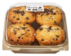 Chocolate Chip Muffins 4 Count