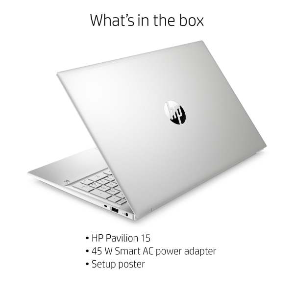 slide 7 of 9, HP Pavilion 15-Eg0025Od Laptop, 15.6'' Screen, Intel Core I5, 8Gb Memory, 256Gb Solid State Drive, Wi-Fi 6, Windows 10, 299L8Ua#Aba, 1 ct