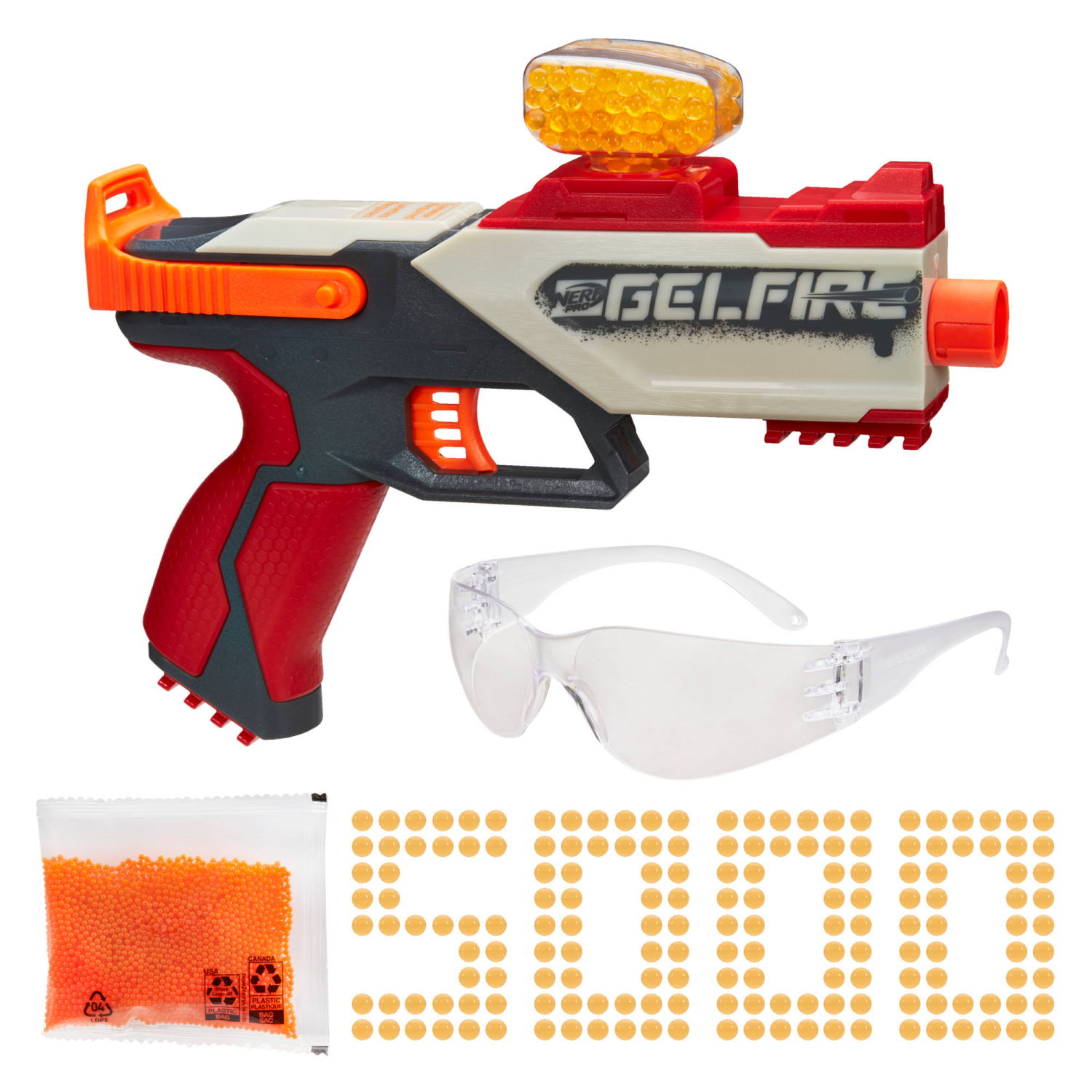 slide 4 of 5, Nerf Pro Gelfire Legion Blaster, 1 ct