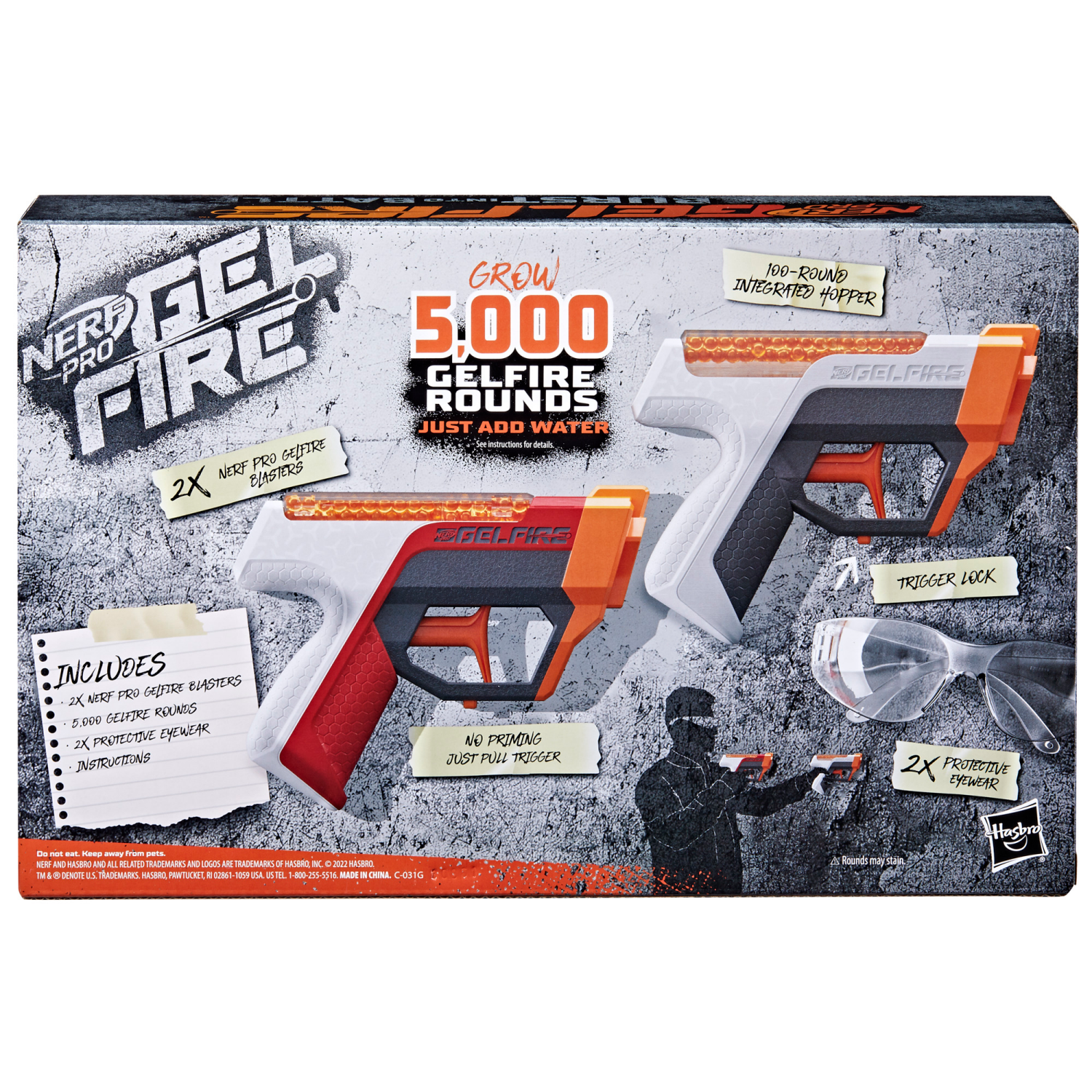 slide 4 of 6, Nerf Pro Gelfire Dual Wield Blasters - 2pk, 2 ct
