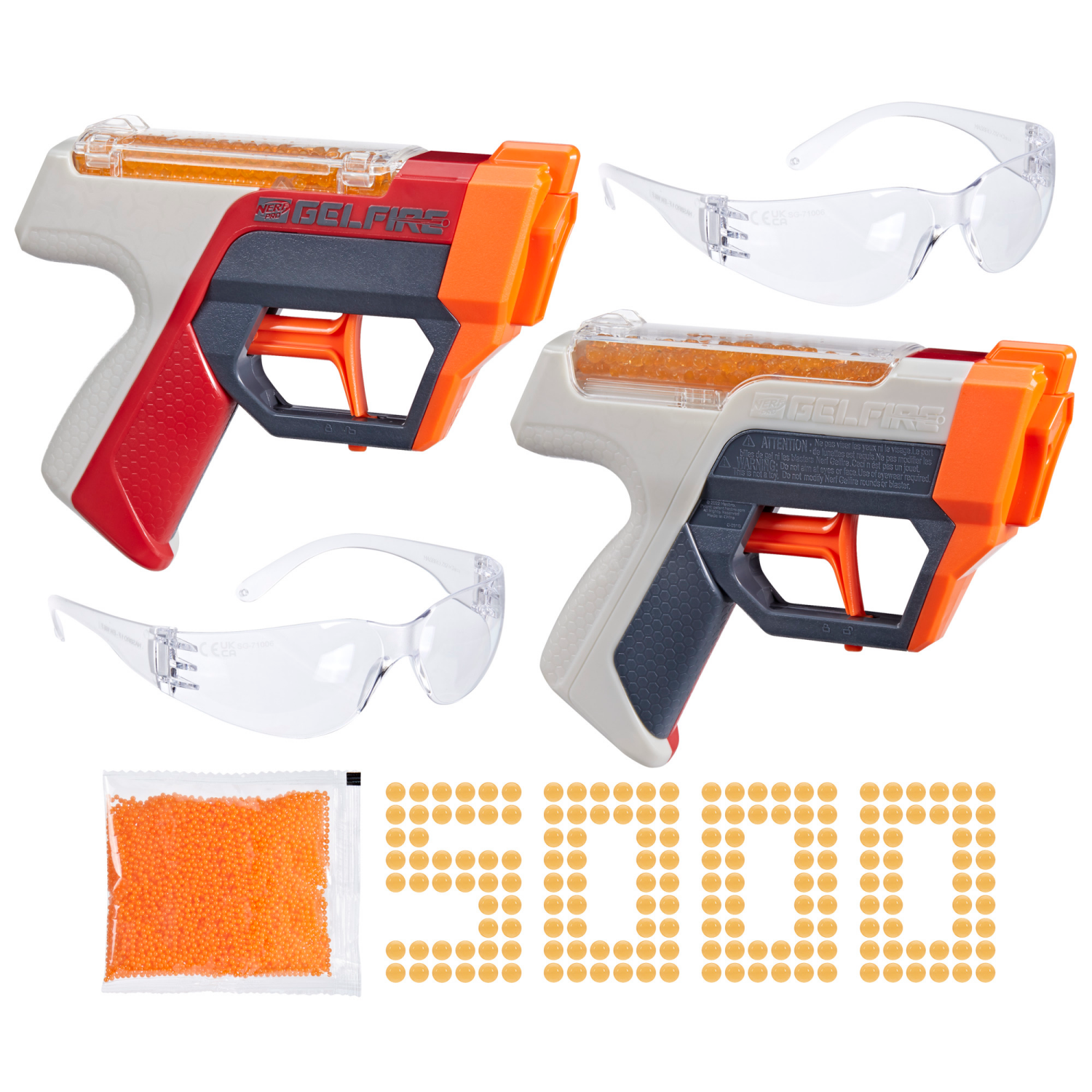 slide 5 of 6, Nerf Pro Gelfire Dual Wield Blasters - 2pk, 2 ct