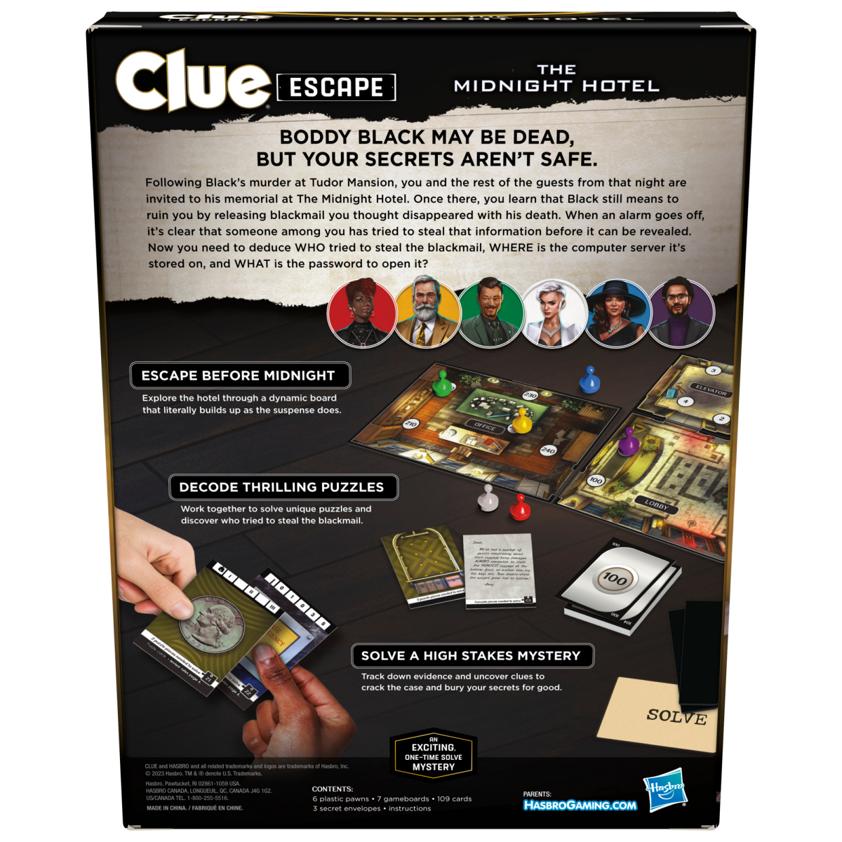 slide 5 of 6, HASBRO GAMING Clue Escape The Midnight Hotel, 1 ct