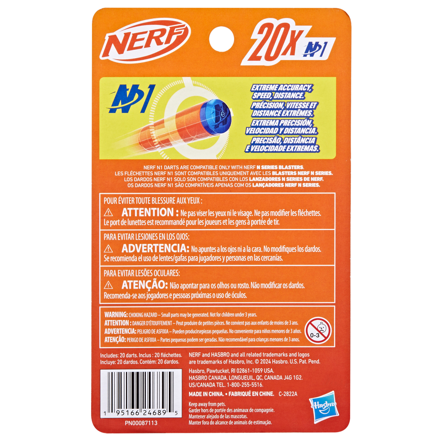 slide 3 of 5, Nerf N Series N1 Darts 20x, 1 ct