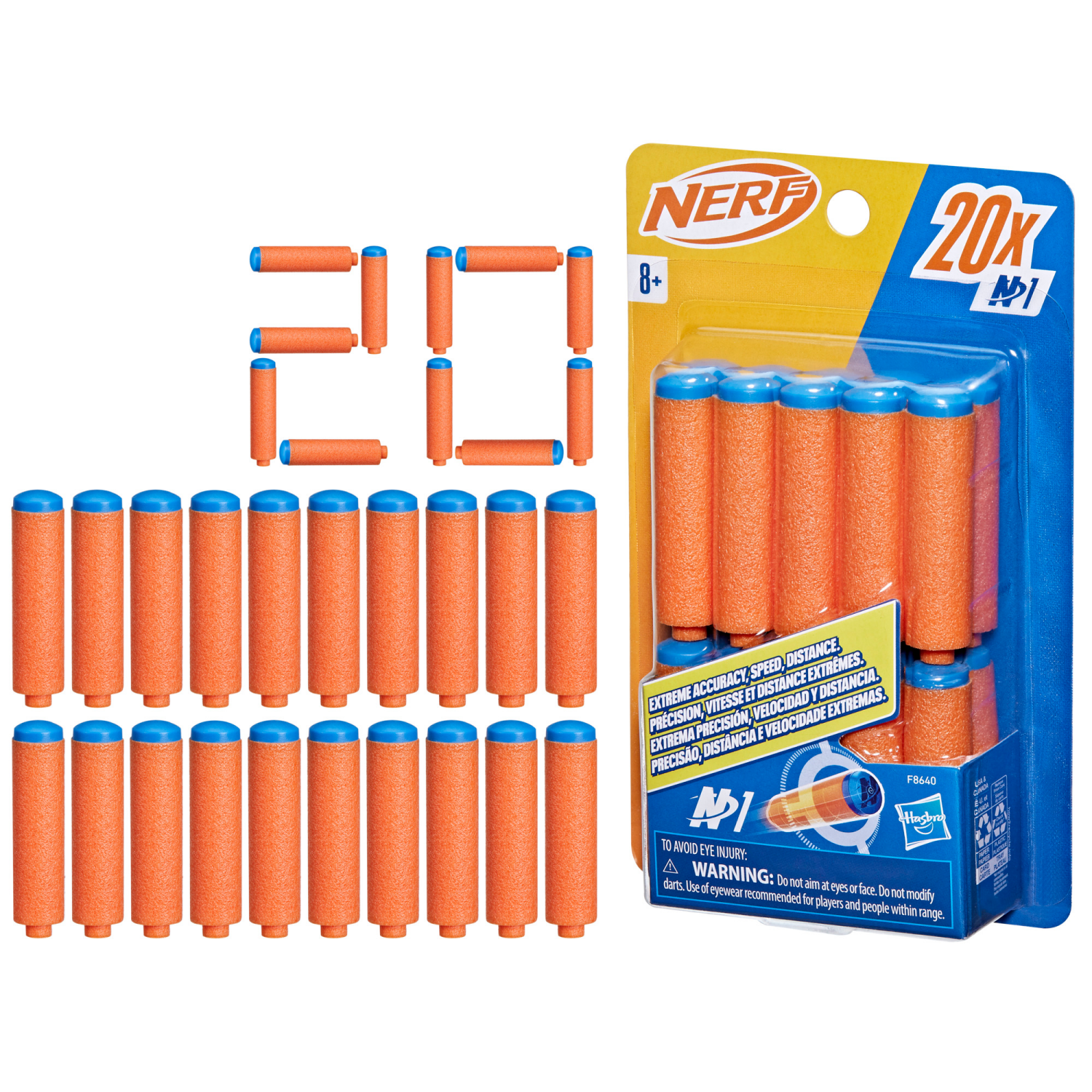 slide 1 of 5, Nerf N Series N1 Darts 20x, 1 ct
