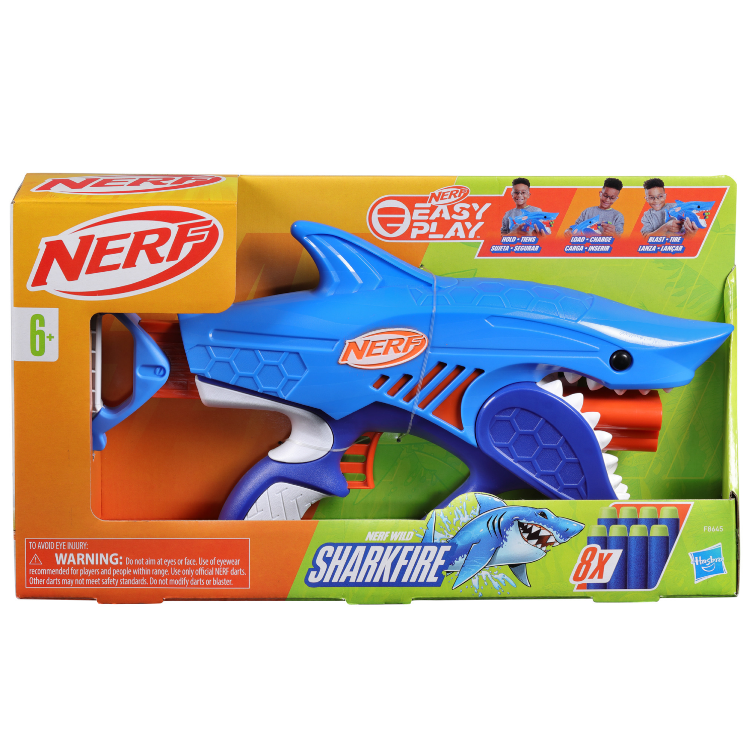 slide 2 of 6, Nerf Wild Blasters Sharkfire, 1 ct