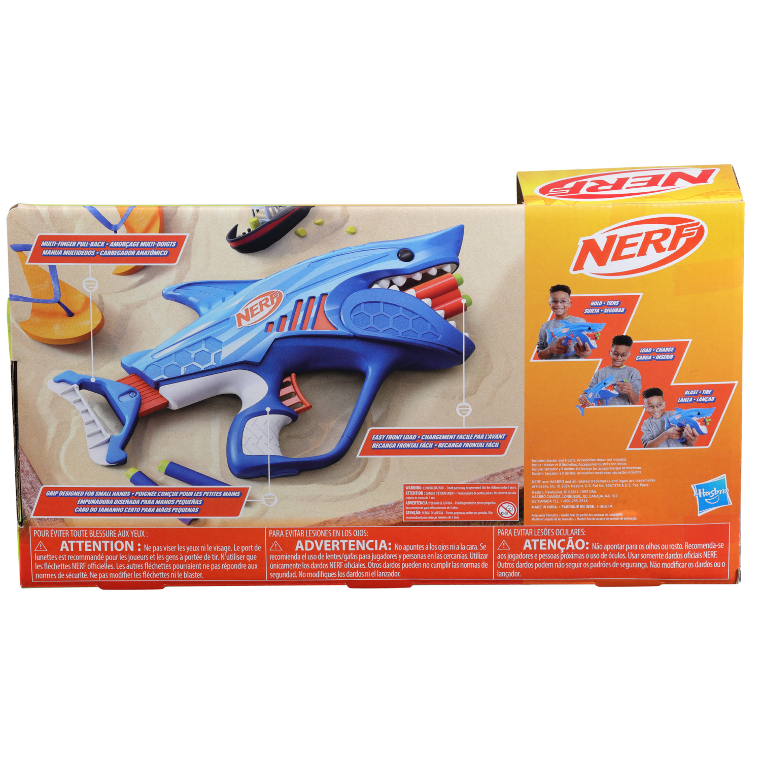 slide 4 of 6, Nerf Wild Blasters Sharkfire, 1 ct