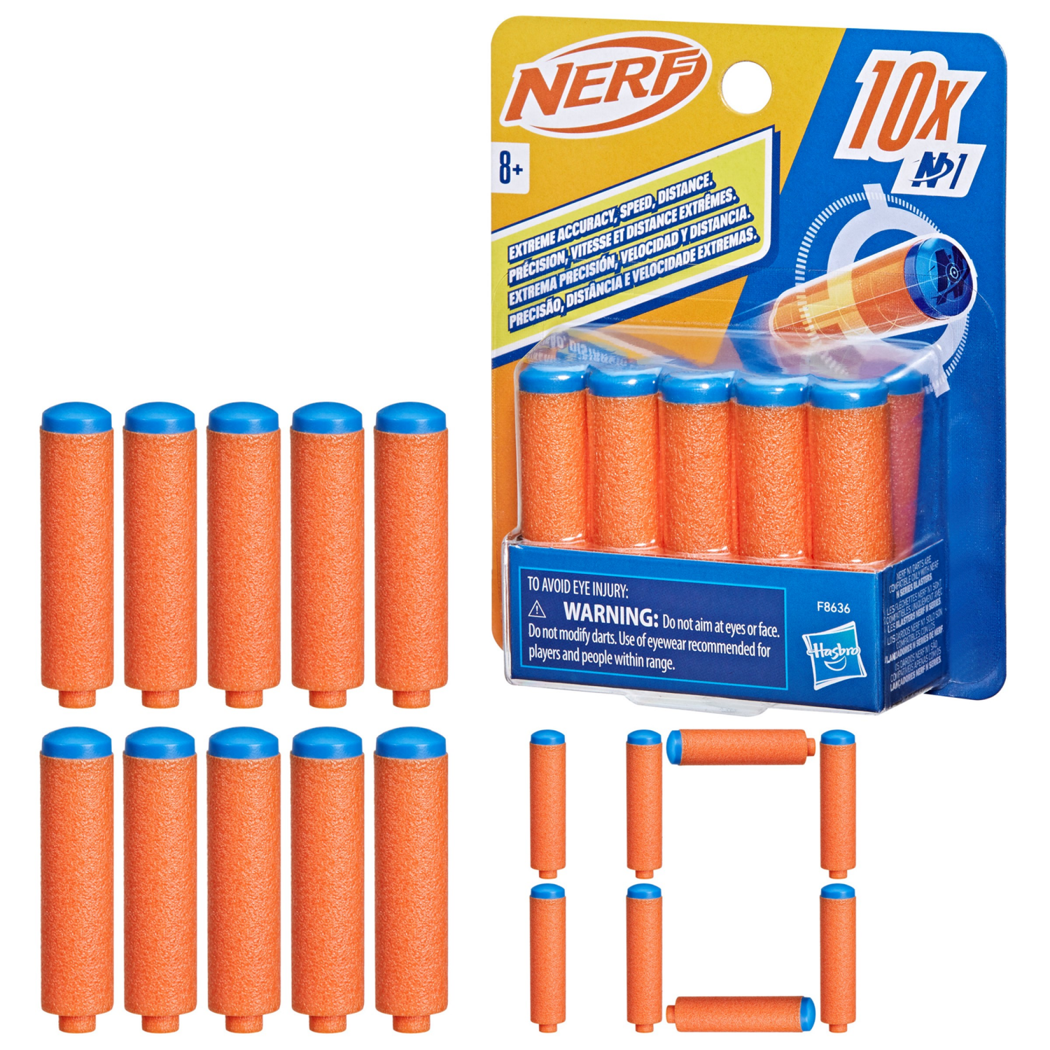 slide 1 of 4, Nerf N Series N1 Darts 10x, 1 ct