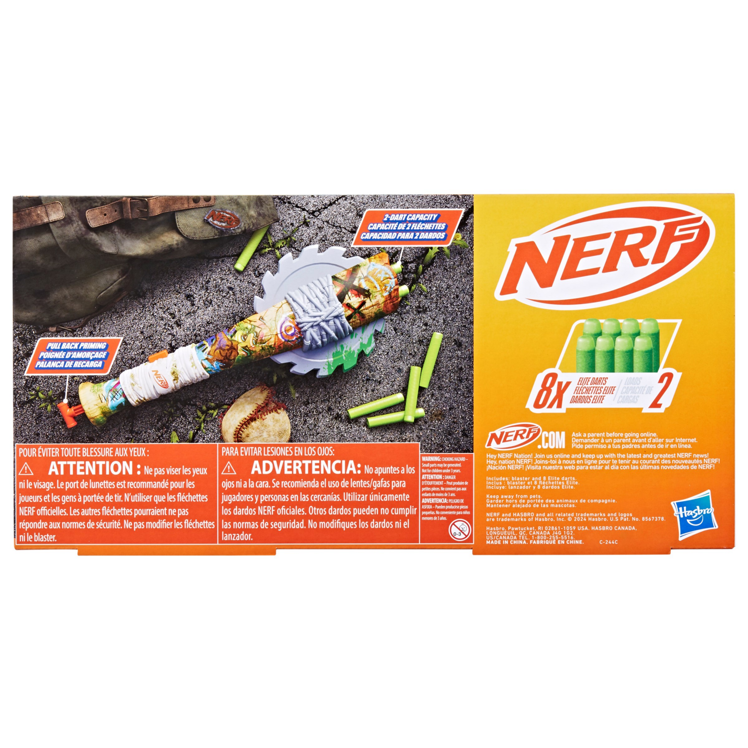 slide 4 of 4, NERF Zombie Strikeout Dart Blaster, 1 ct