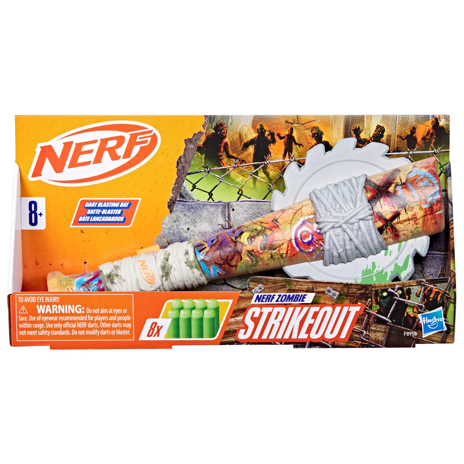 slide 1 of 4, NERF Zombie Strikeout Dart Blaster, 1 ct