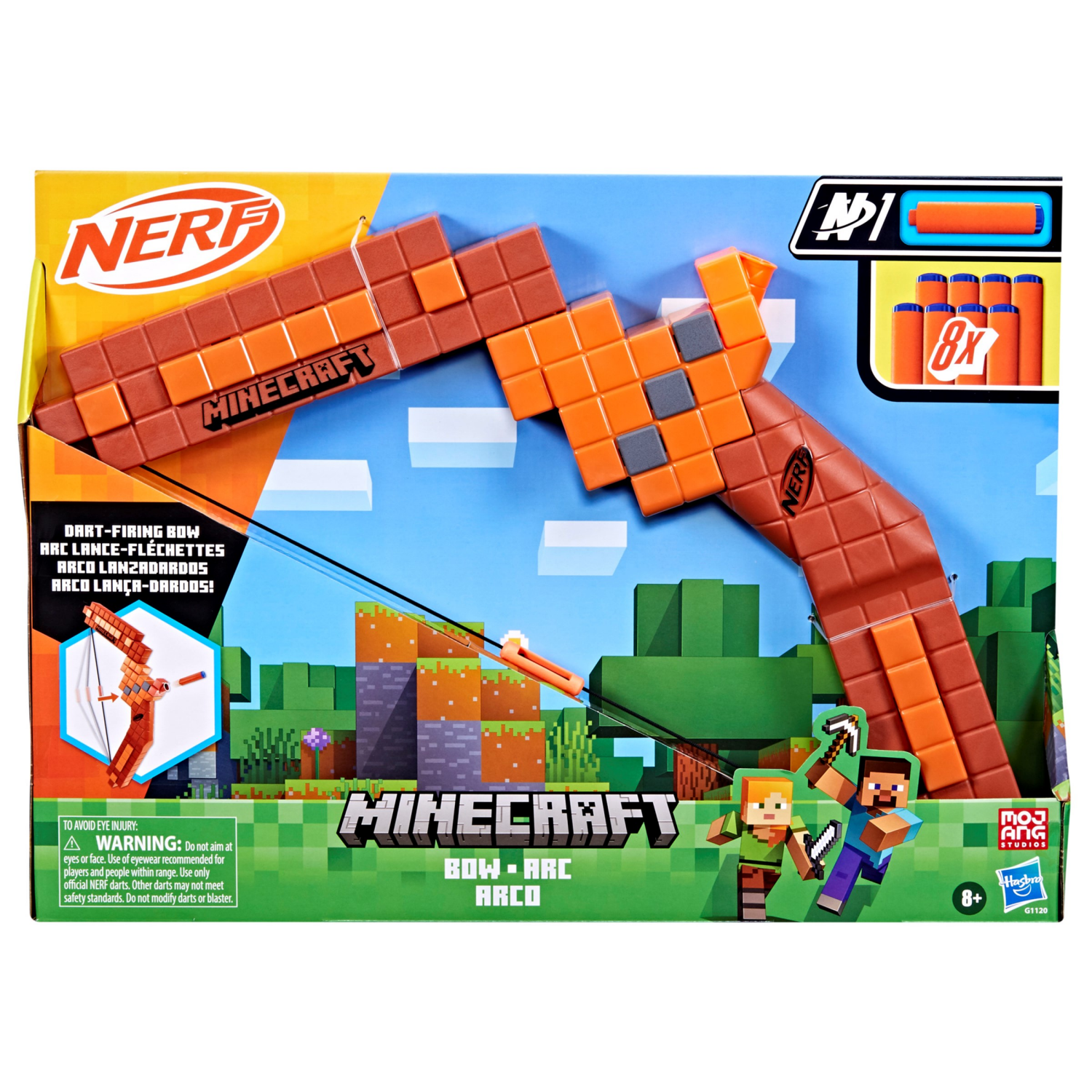slide 3 of 5, Nerf Nerf Minecraft Bow, 1 ct