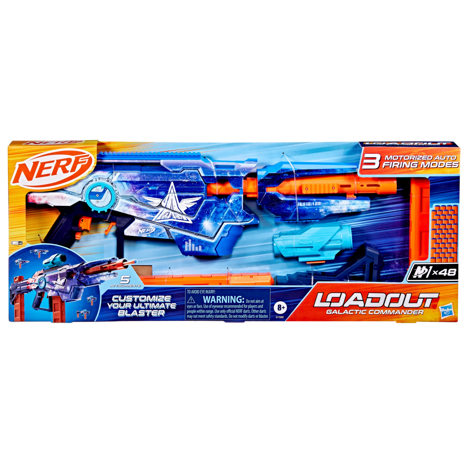 slide 6 of 6, Nerf Loadout Galactic Commander Blaster and 48 N1 Darts, 1 ct