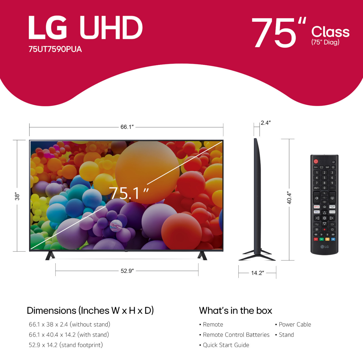 slide 3 of 6, Lg 75" Class 7 Series 4k Uhd Tv With Webos 25, 75