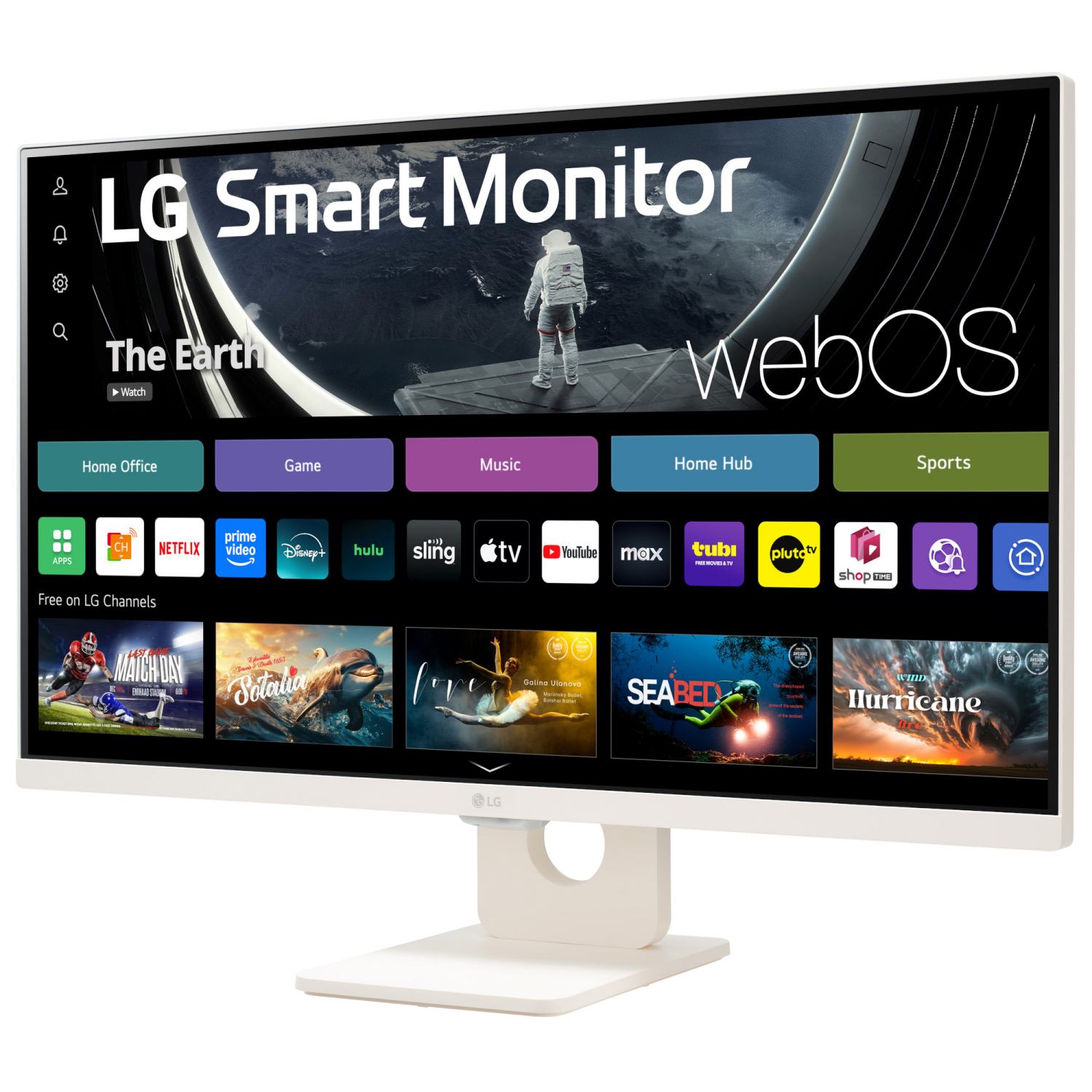 slide 4 of 4, Lg 27u55wsa-W My View Smart Monitor 27-Inch Fhd (1920x1080) Ips Display, 1 ct