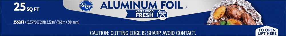 slide 5 of 5, Kroger Aluminum Foil, 25 sq ft