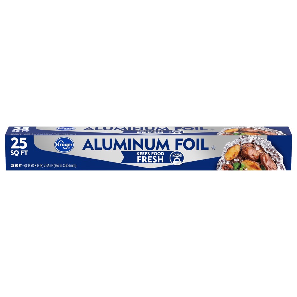 slide 1 of 4, Kroger Aluminum Foil, 25 sq ft