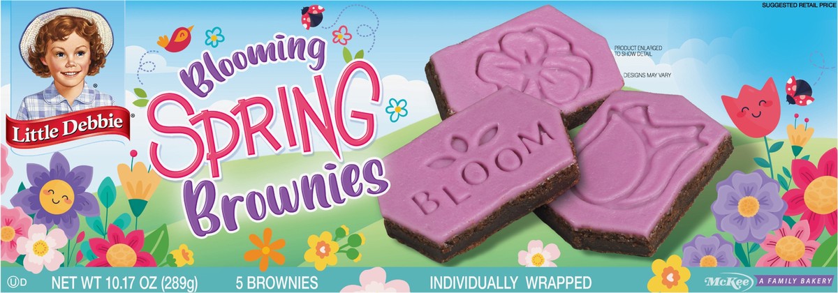 slide 7 of 8, Little Debbie Snack Cakes, Little Debbie Family Pack Blooming Spring Brownies, 5 ct