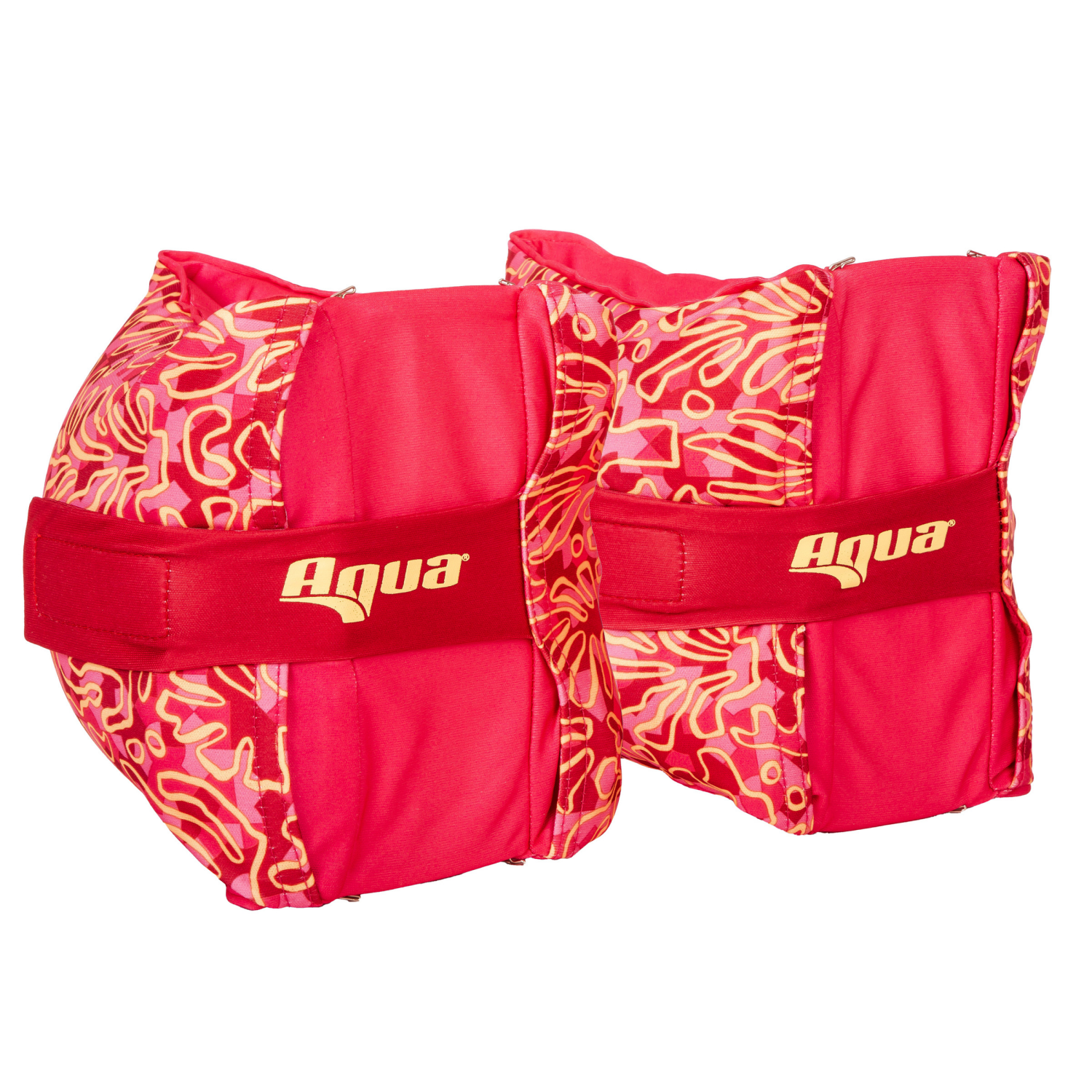 slide 8 of 8, AQUA LEISURE Aqua Fabric Arm Floats Assortment Pink, 1 ct