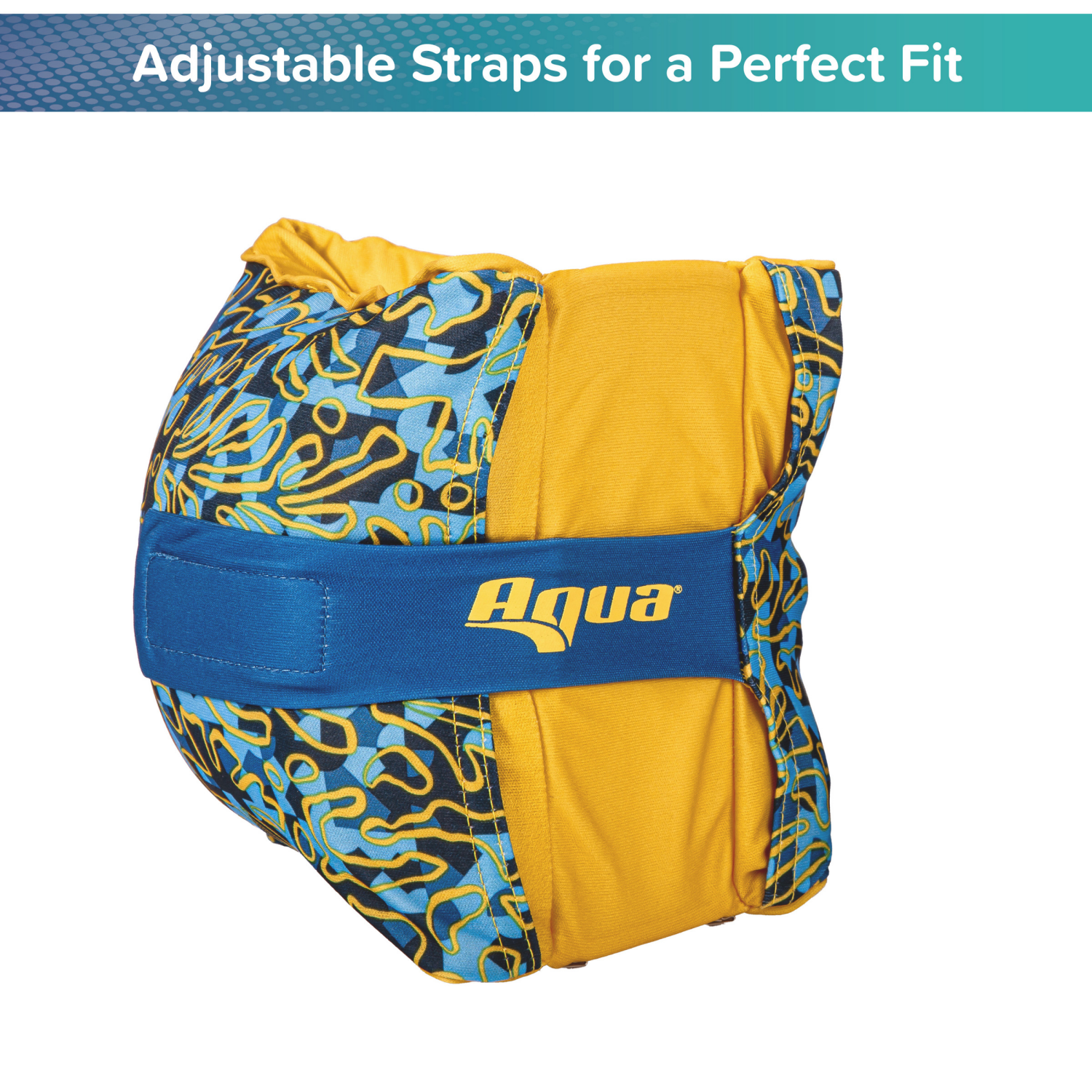 slide 3 of 6, AQUA LEISURE Aqua Fabric Arm Floats Blue Assorted, 1 ct