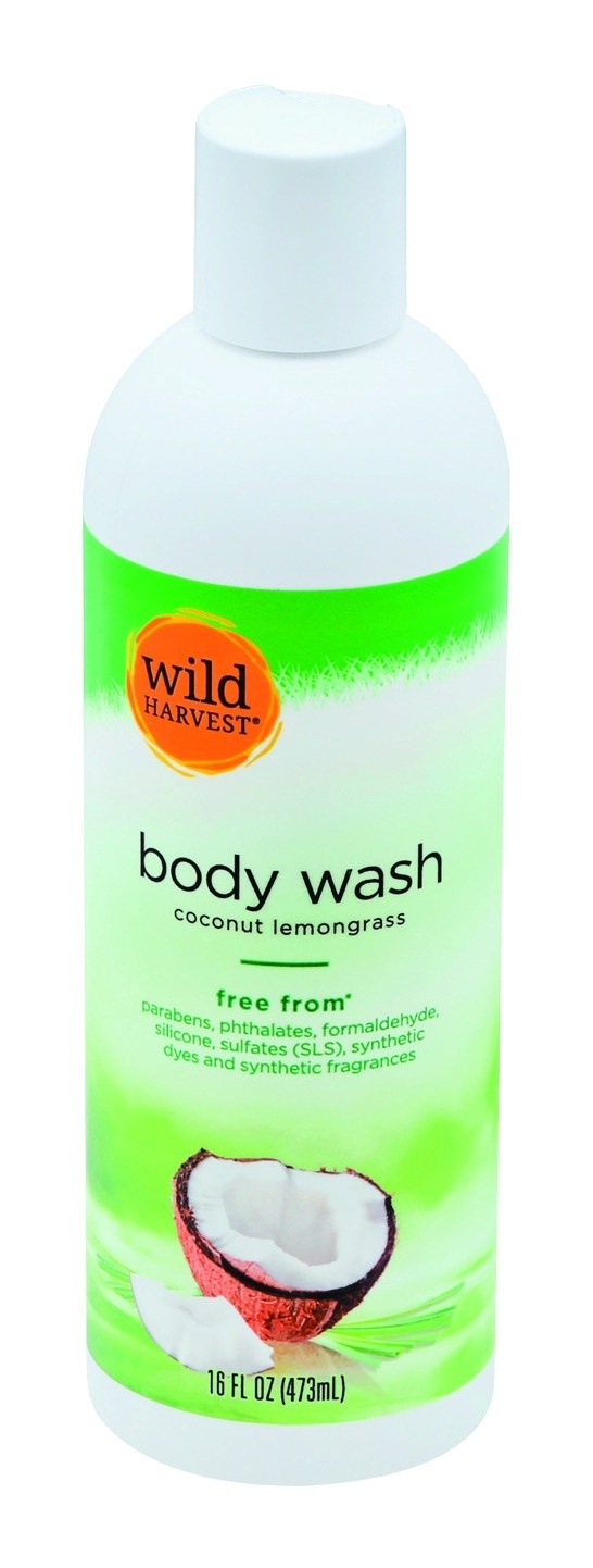 slide 1 of 1, Wild Harvest Body Wash, Coconut Lemongrass, 16 fl oz