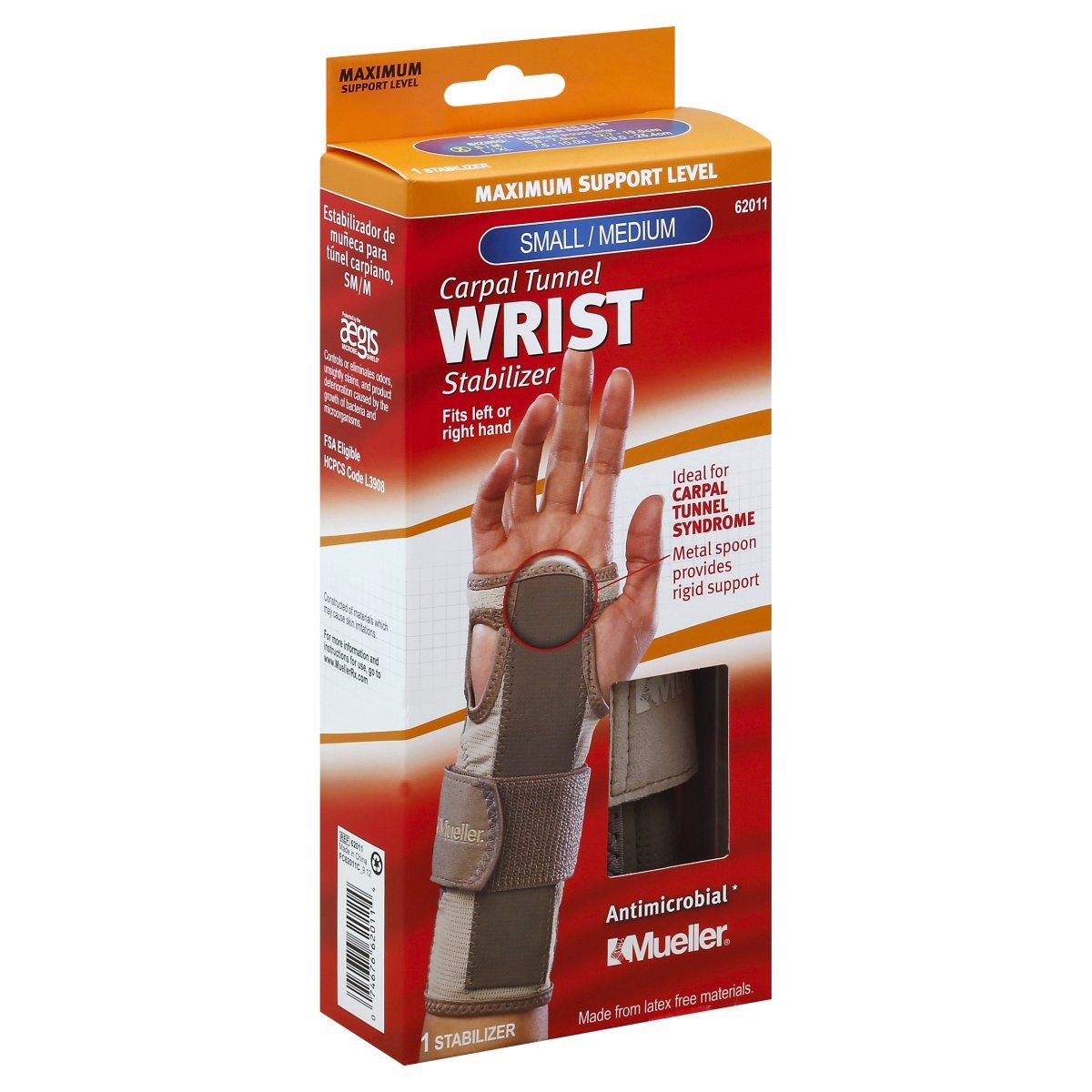 slide 1 of 1, Mueller Reversible Small/Medium Wrist Stabilizer, 1 ct