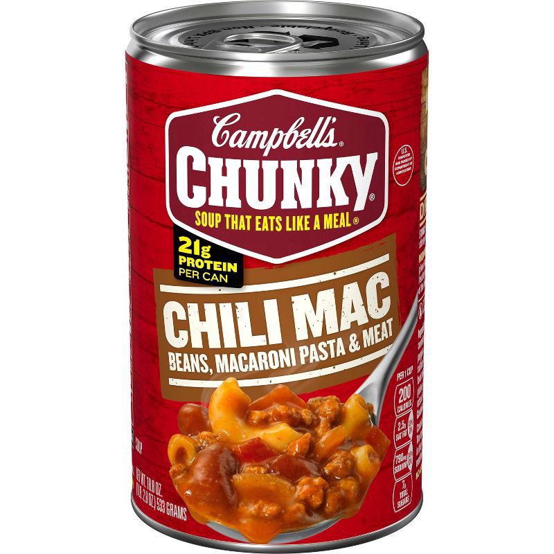 slide 1 of 5, Campbell's Chunky Soup, Chili Mac, 18.8 Oz Can, 18.8 oz