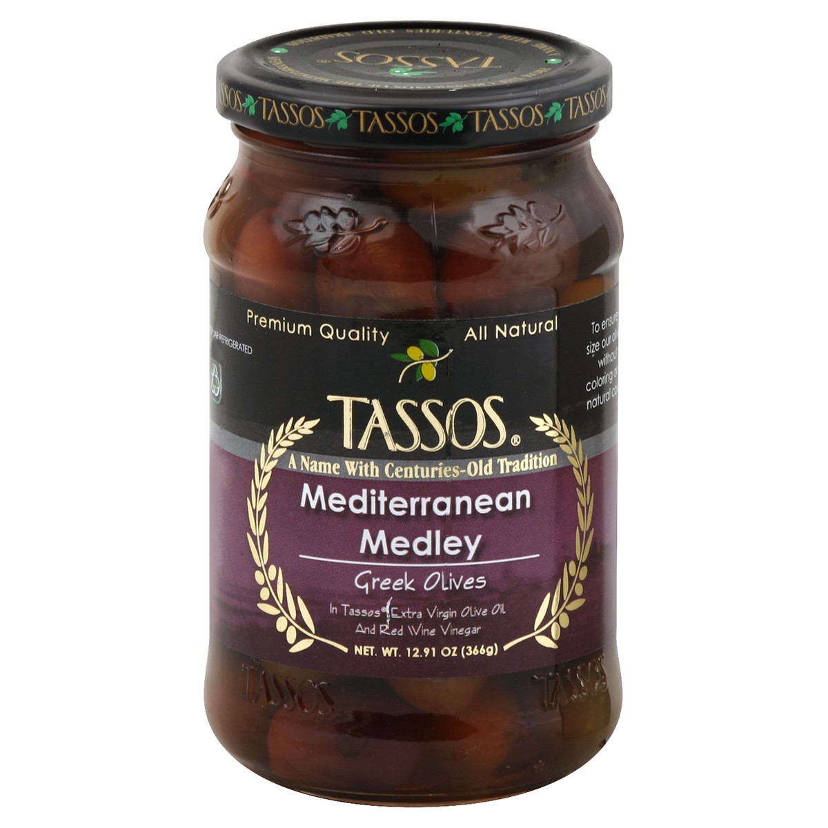 slide 2 of 2, Tassos Mixed Mediterranean Olives, 13.1 oz