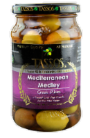 slide 1 of 1, Tassos Greek Mediterranean Medley Olives, 13 oz