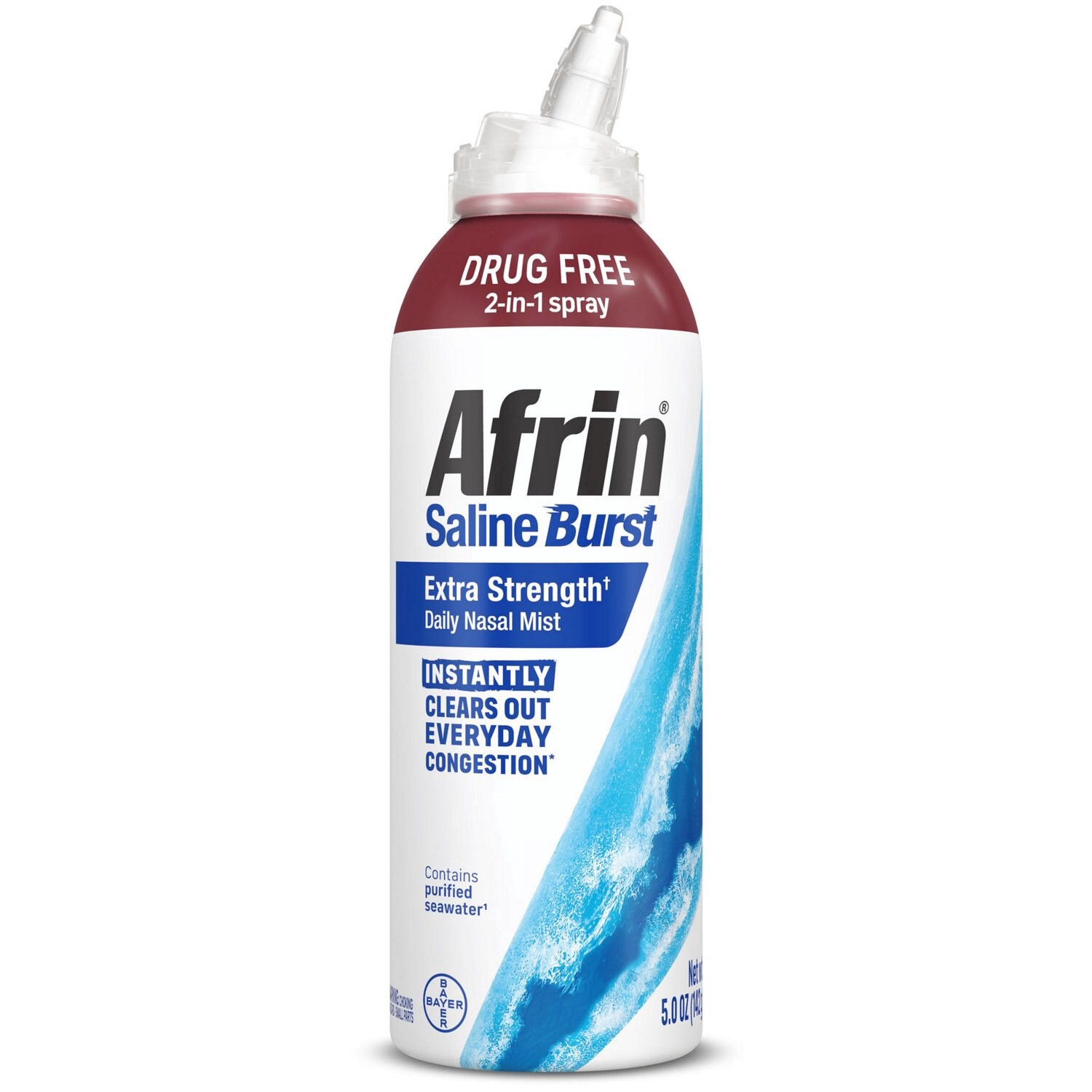 slide 1 of 1, Afrin Saline Burst Extra Strength Daily Nasal Mist, 4.5 Oz, 4.5 oz
