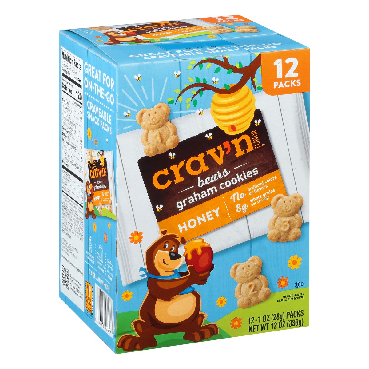 slide 10 of 10, Crav'n Flavor Honey Bears Graham Cookies, 12 oz