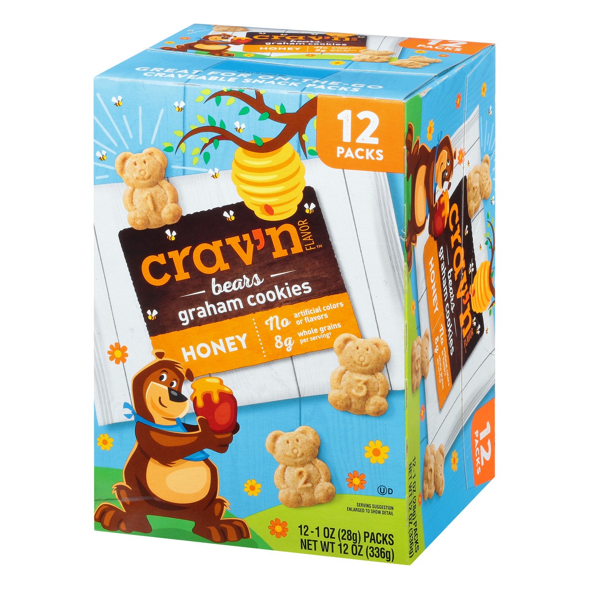 slide 7 of 10, Crav'n Flavor Honey Bears Graham Cookies, 12 oz