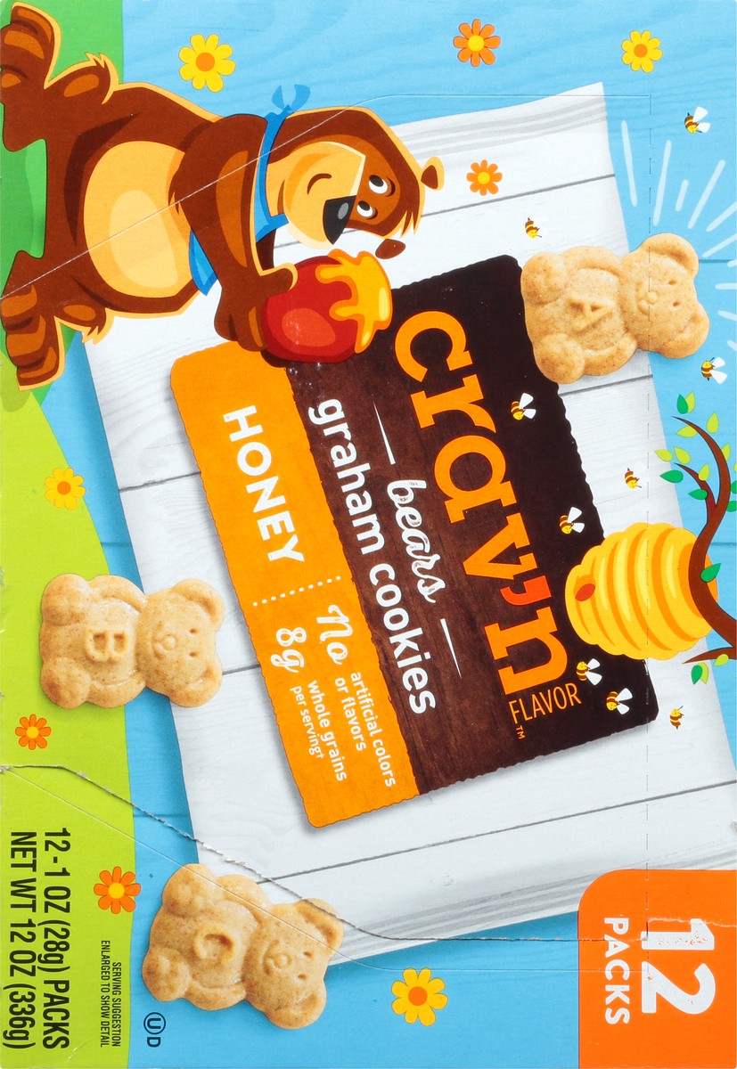 slide 3 of 10, Crav'n Flavor Honey Bears Graham Cookies, 12 oz