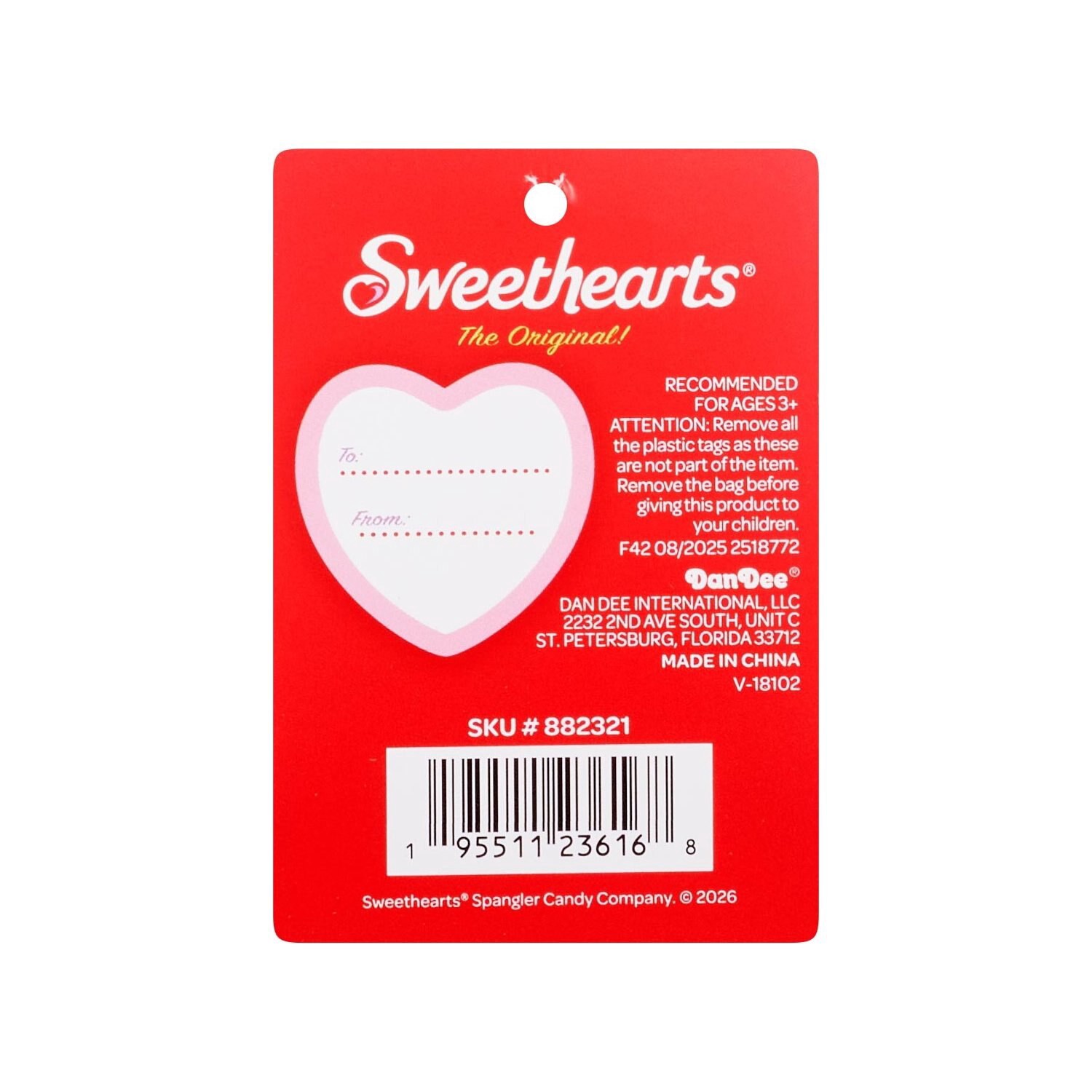 slide 4 of 4, Sweethearts® The Original! Plush In Gift Bag, Assorted Colors, 11.5 In, 1 ct