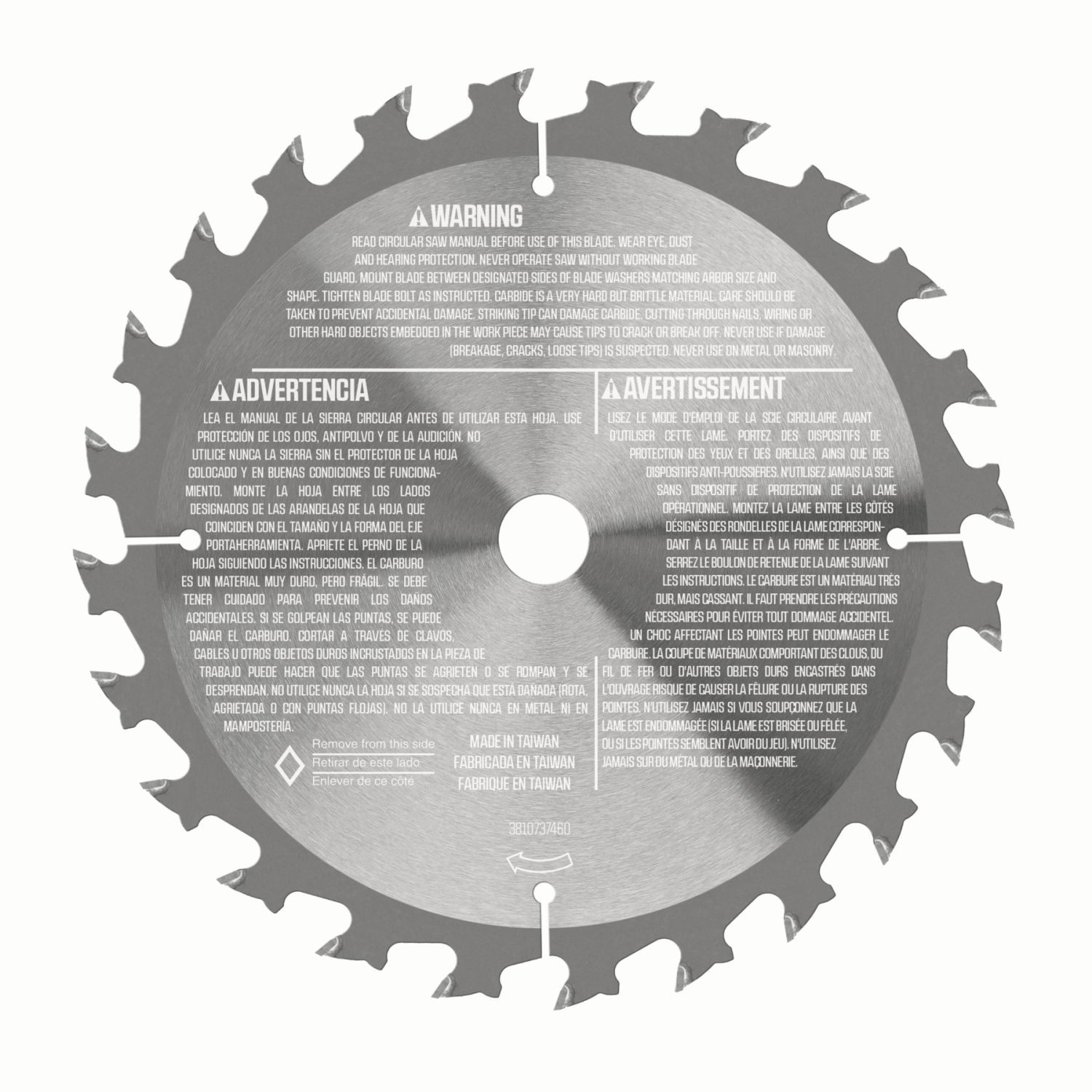 slide 2 of 2, SKIL 6-1/2 In. 24-Tooth Carbide Circular Saw Framing Blade, 3-Pack - CRB1002-3, 1 ct