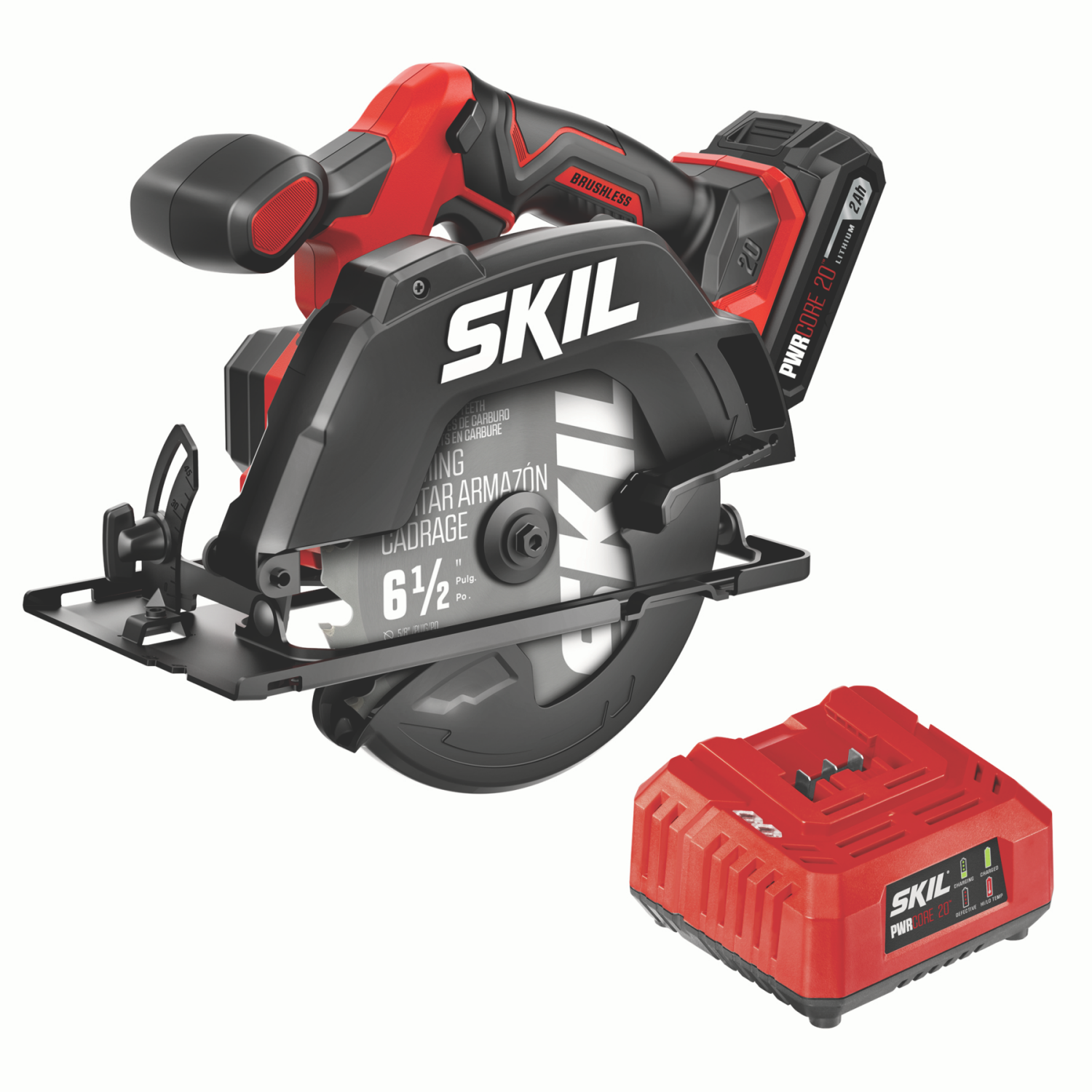 slide 2 of 2, SKIL PWR CORE 20 Brushless 6-1/2 In. Circular Saw Kit - CR6413B-11, 1 ct