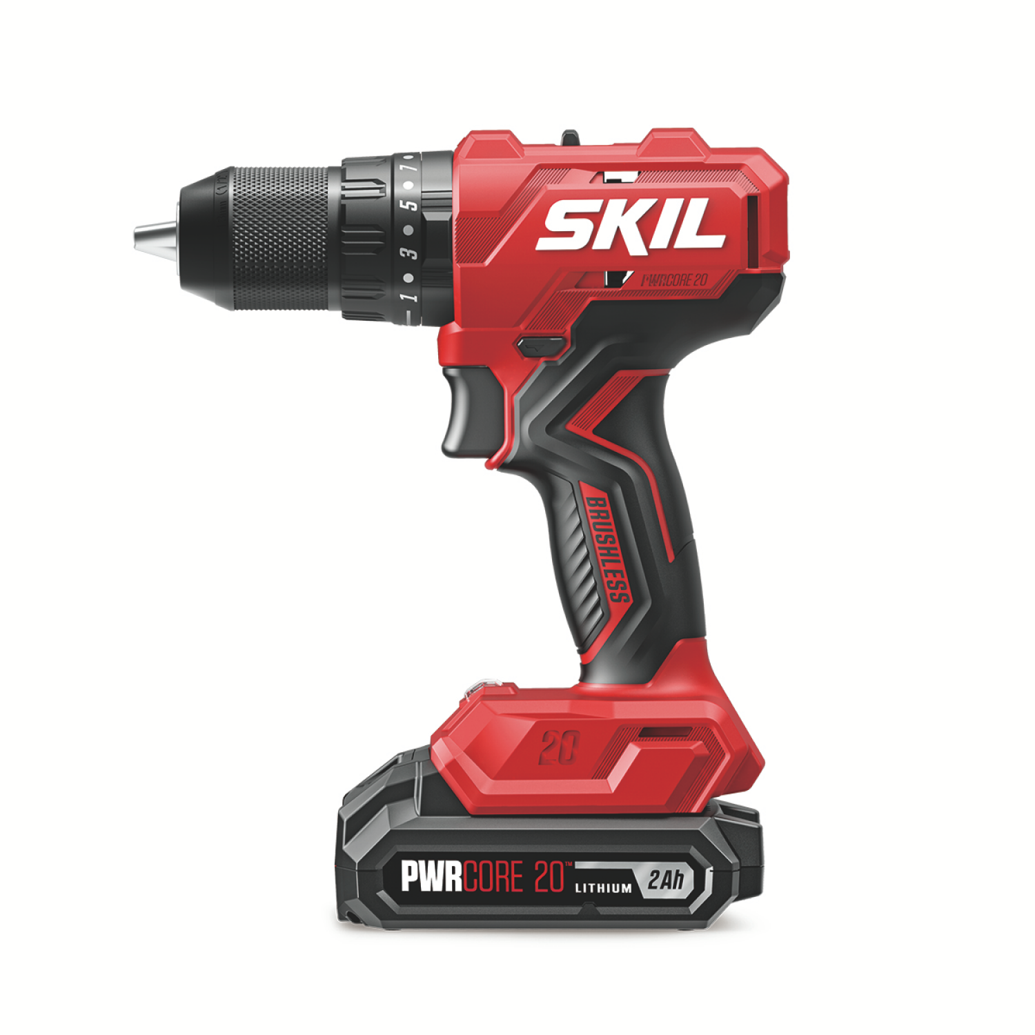 slide 1 of 2, SKIL Brushless 20V Hammer Drill Kit, with 75-Pc. Drill & Drive Bit Set with Interlocking Case - HD6280B-11, 1 ct